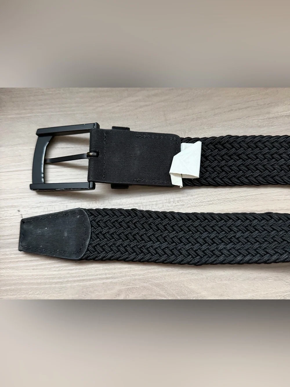 Travis Mathew Cuater Mens Black Braided Stretch Golf Belt Matte Buckle Size S